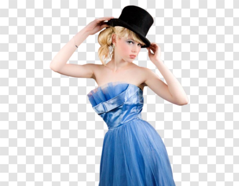 Woman With A Hat Painting Blue Transparent PNG