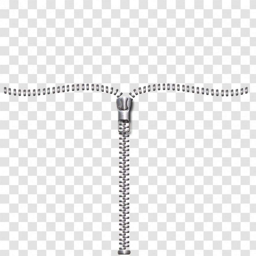 Zipper - Black And White Transparent PNG