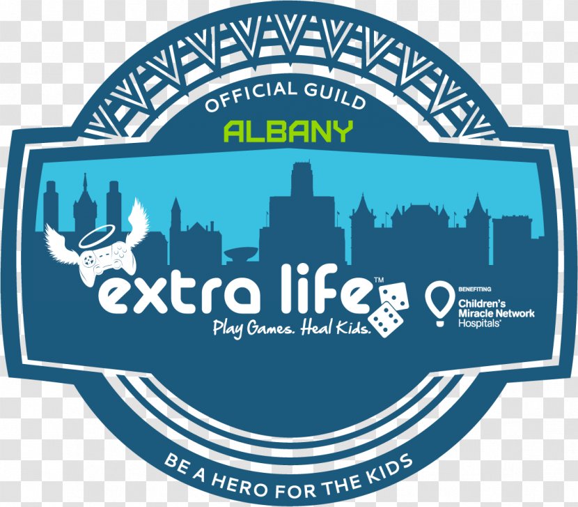 Extra Life Children's Miracle Network Hospitals Fundraising Video Game - Blue - Logo Transparent PNG
