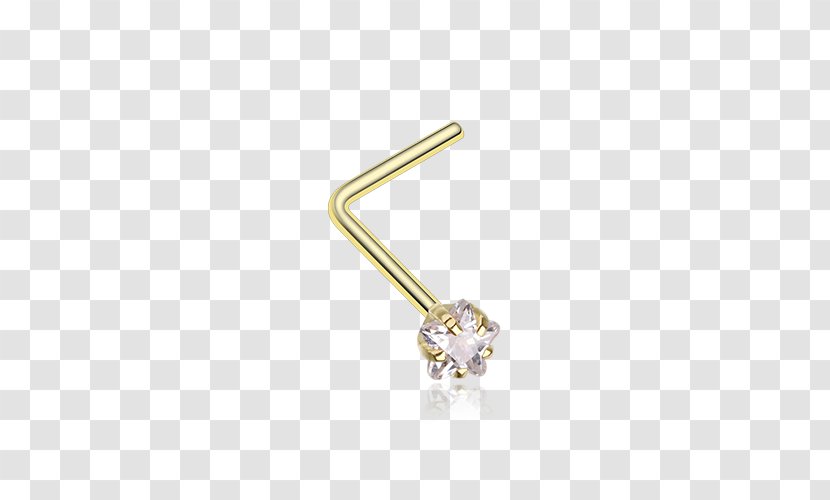 Earring Prong Setting Body Jewellery Nose Piercing - Gold Transparent PNG