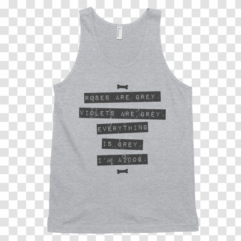 T-shirt Sleeveless Shirt Outerwear Font - Tank Top Transparent PNG