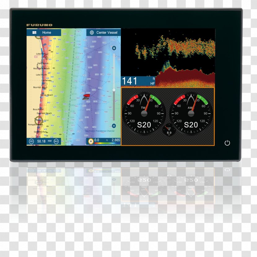 Furuno NavNet TZtouch Multi-function Display Radar GPS Navigation Systems - Multimedia - Reflection Transparent PNG