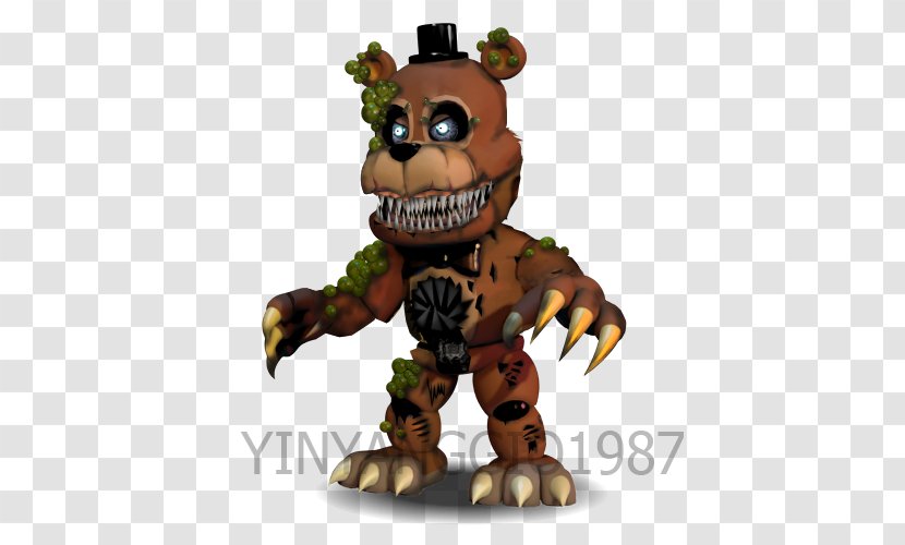 FNaF World Five Nights At Freddy's 4 Freddy's: The Twisted Ones Drawing - Figurine - Ink Figure Transparent PNG