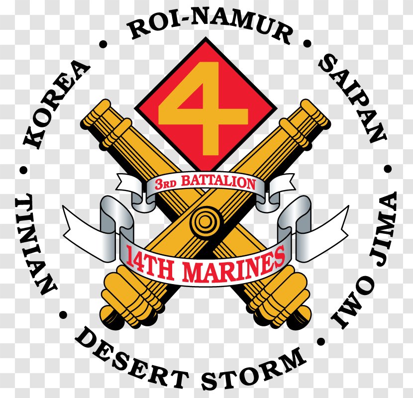 Marines 14th Marine Regiment Battalion United States Corps 2nd - Sign Transparent PNG
