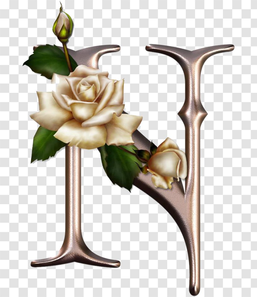 Letter Gothic Alphabet Rose Å - Flowerpot - Lettering Flower Transparent PNG