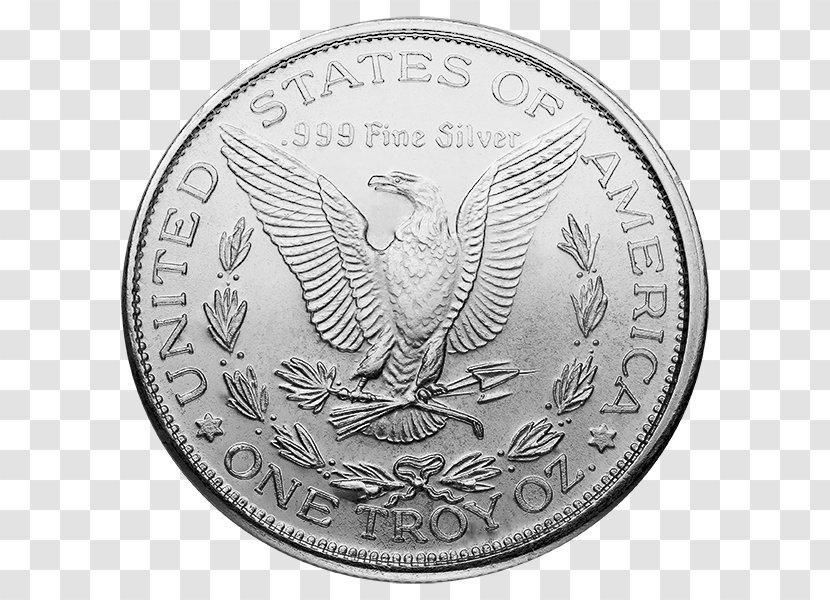 Dollar Coin Silver Metal - Ounce - Precious Transparent PNG