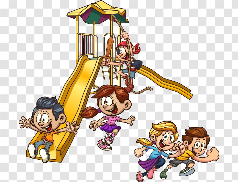 Cartoon Public Space Animated Outdoor Play Equipment Human Settlement - Fun Transparent PNG