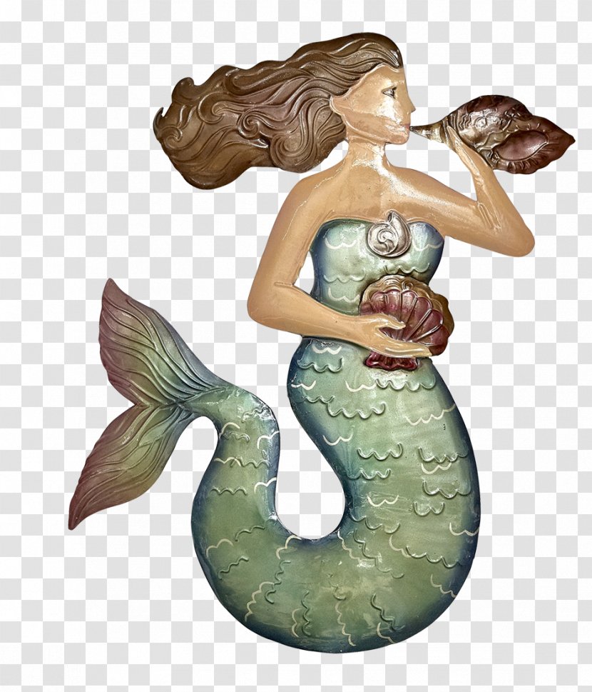 Mermaid Sculpture Art Figurine Beach - Door Transparent PNG