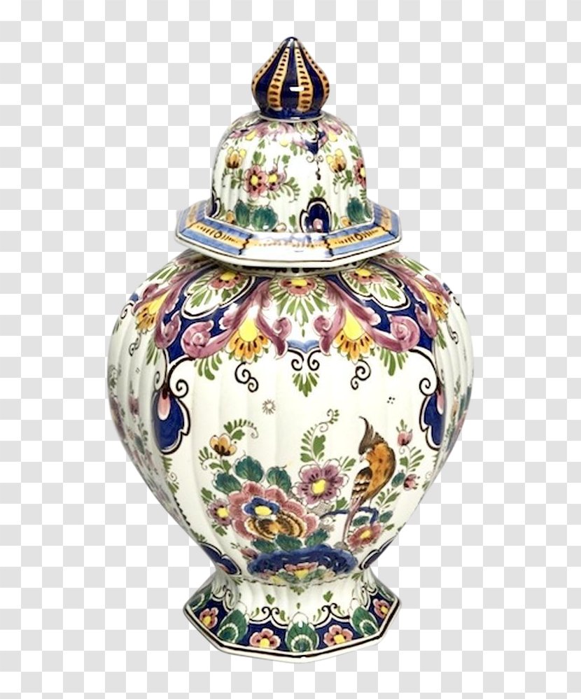 Vase Porcelain Delftware Decorative Arts Tableware - Floral Design Transparent PNG