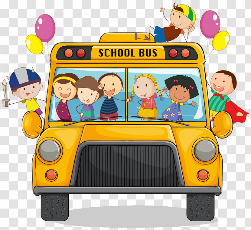 School Bus Illustration - Field Trip Transparent PNG