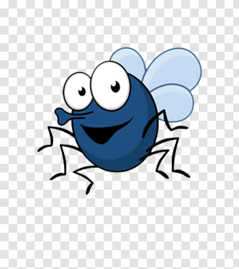 Cartoon Fly Insect Illustration - Membrane Winged - Free Flies Pull Transparent PNG