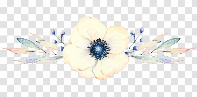 Beige Flower - Blue - Jewellery Wildflower Transparent PNG