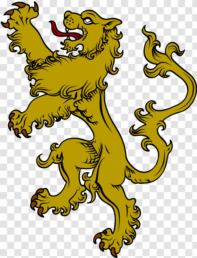 Lion Coat Of Arms Heraldry Crest Symbol - Fictional Character Transparent PNG