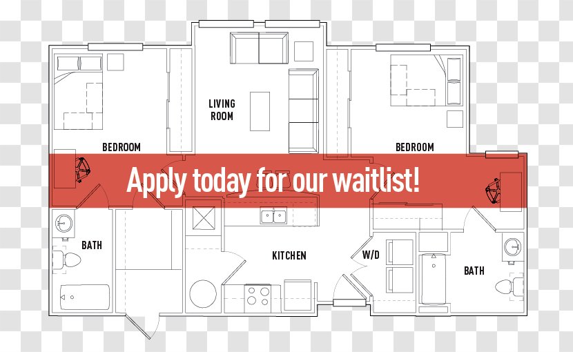 Floor Plan House - Organization - Bed Transparent PNG