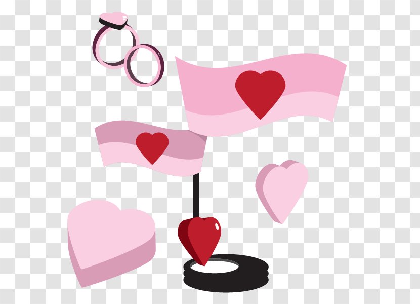 Valentines Day Heart Clip Art - Silhouette - Vector Wedding Gift Table Pendulum Transparent PNG