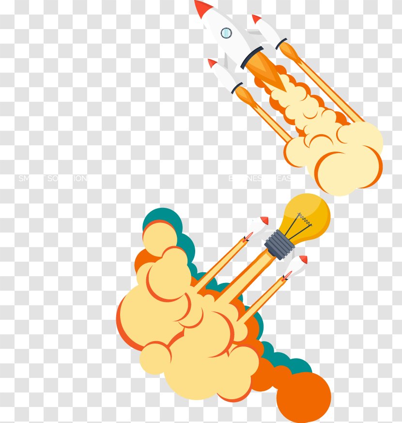 Rocket Launch - Yellow - Abstract Two Rise Transparent PNG