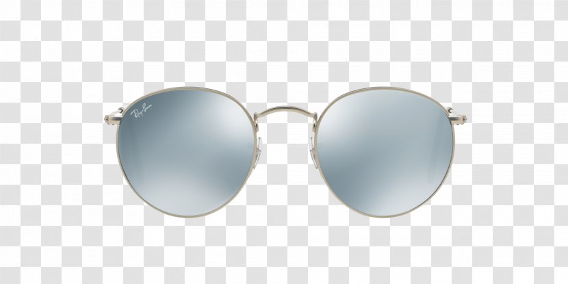 Ray-Ban Round Metal Mirrored Sunglasses Silver - Persol - Ray Ban Transparent PNG