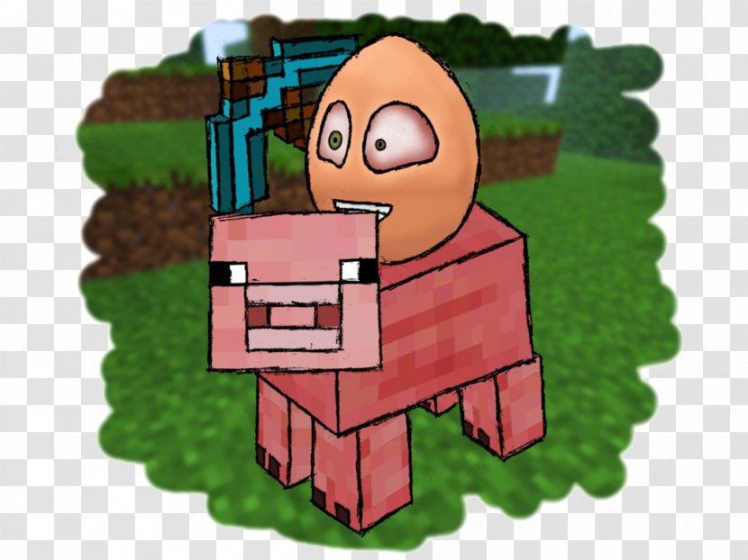 Video Game Cartoon Character - Play - Minecraft Pig Transparent PNG