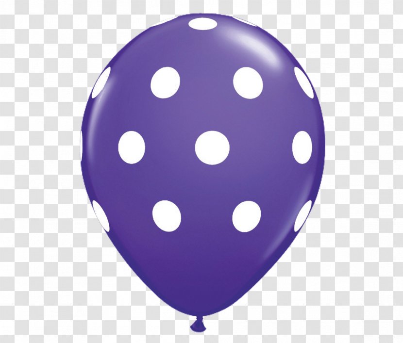 Gas Balloon Birthday Polka Dot Party - Mylar Transparent PNG