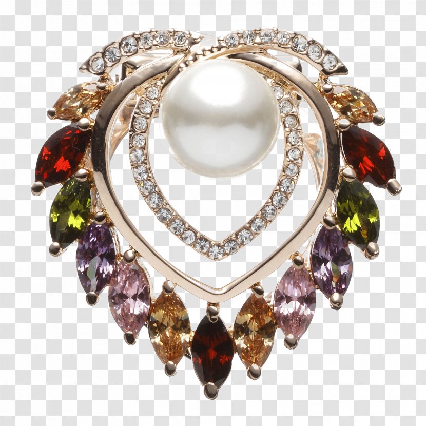 Gemstone Jewellery Necklace Pearl - Brooch - Jewelry Transparent PNG