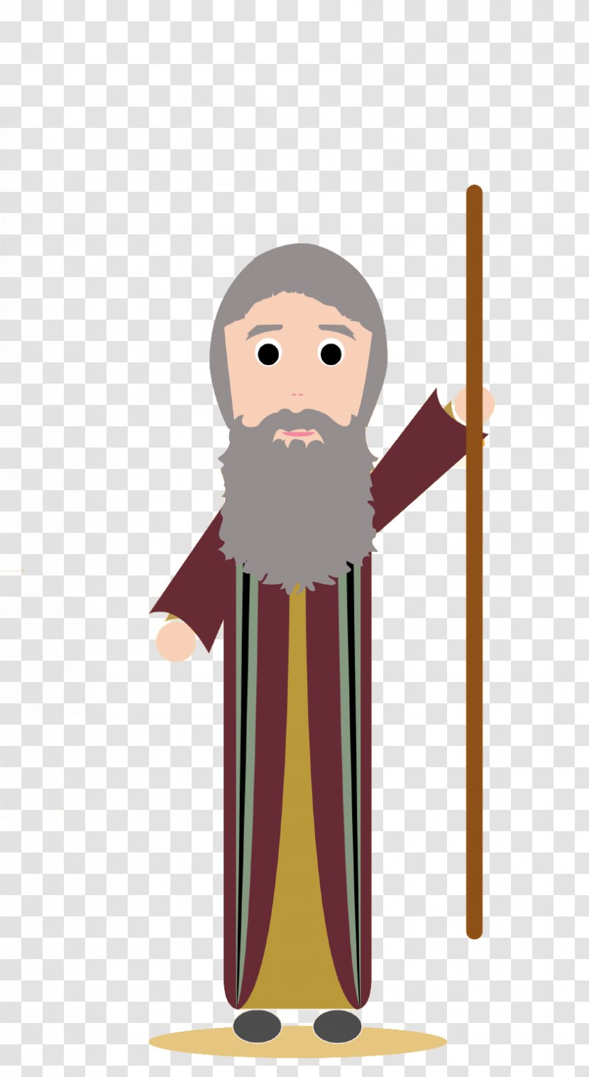 Cartoon Character Finger Fiction - Moses Transparent PNG