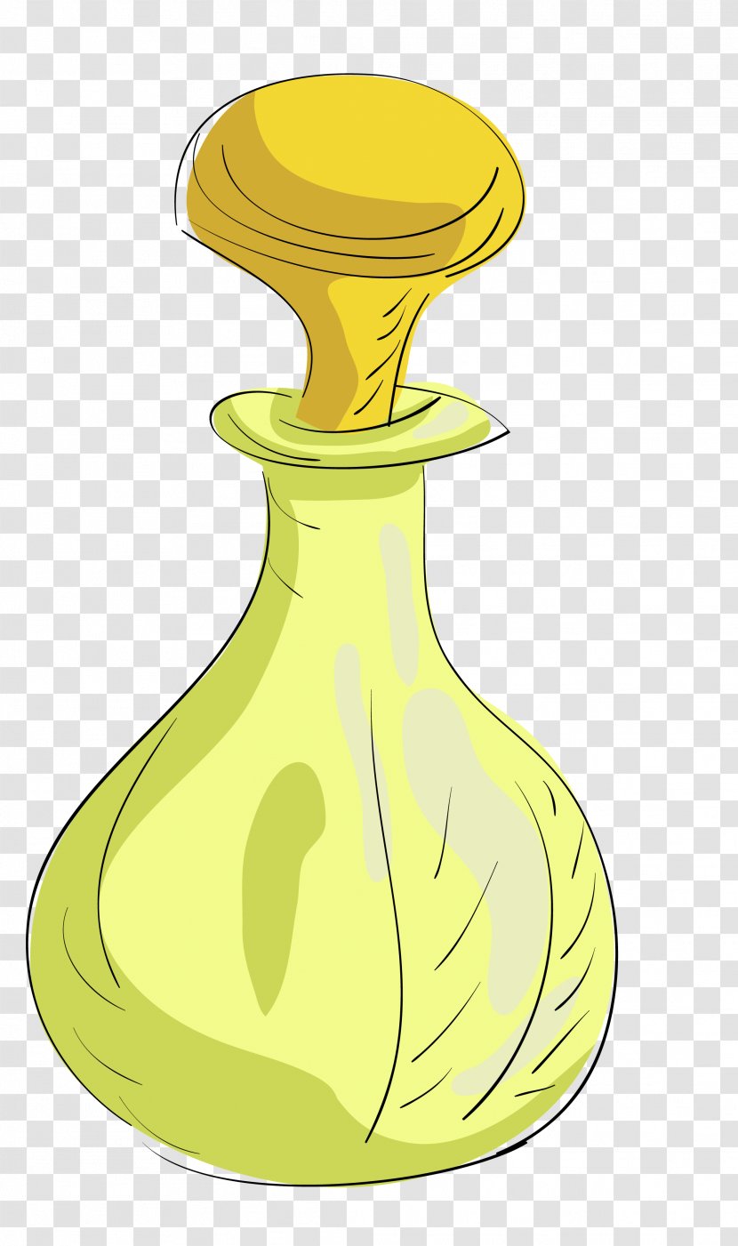 Glass Bottle - Yellow - Color Transparent PNG