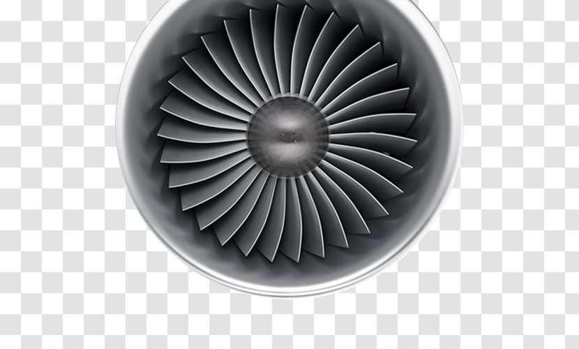 Airplane Aircraft Engine Jet - Black And White - Turbine Transparent PNG