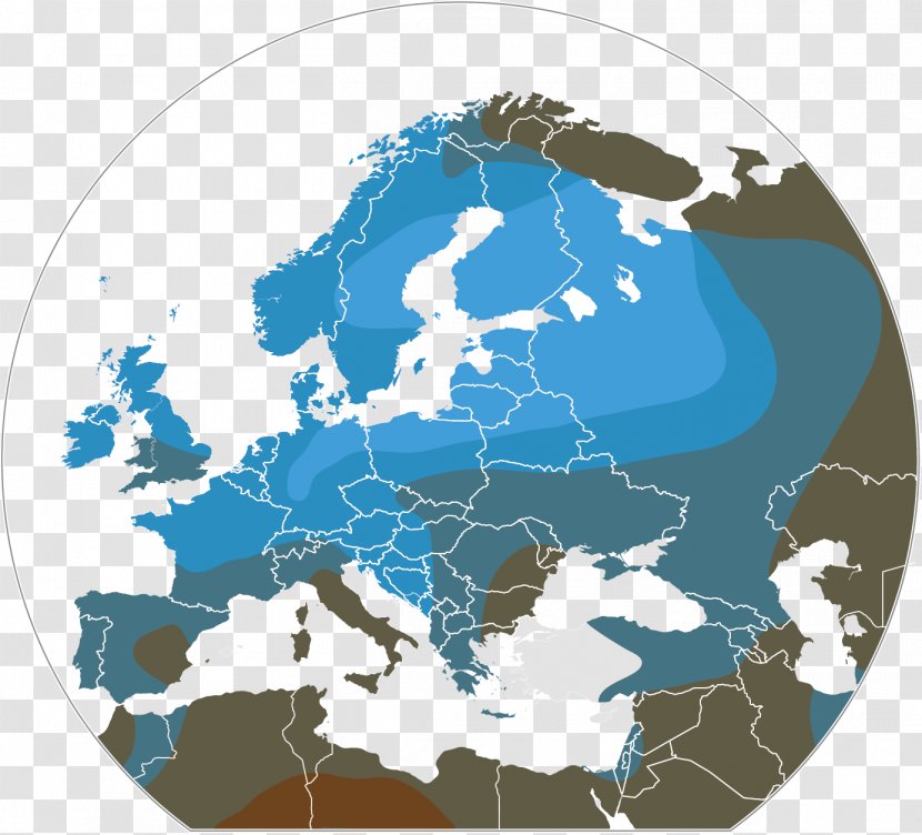Europe World Map Blank Border Transparent PNG
