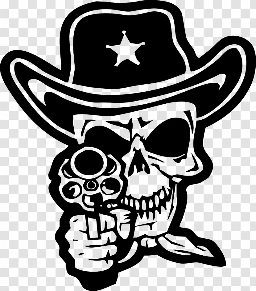 Skull Cowboy Drawing Clip Art - Hat Transparent PNG