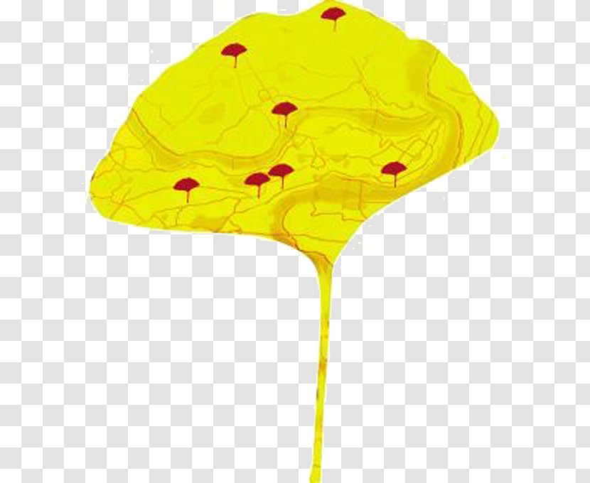 Leaf Shape Download - Umbrella - Umbrella-shaped Yellow Leaves Transparent PNG