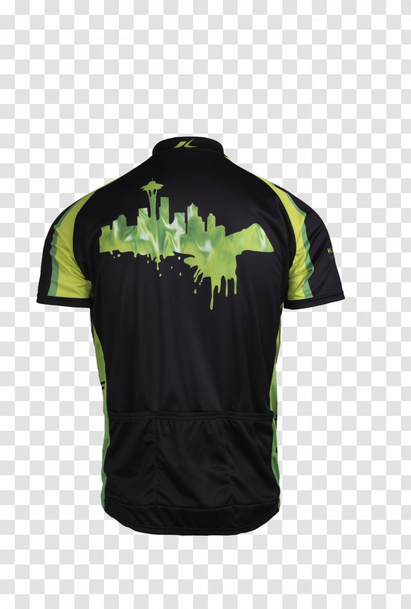 T-shirt Sleeve Black M - Active Shirt - Seattle Skyline Transparent PNG