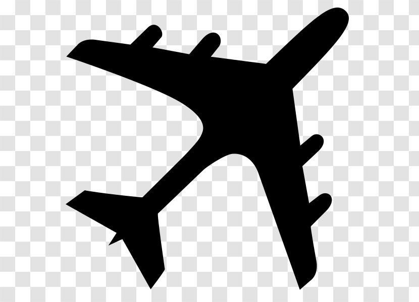 Airplane Silhouette Aircraft Drawing - Hand Transparent PNG