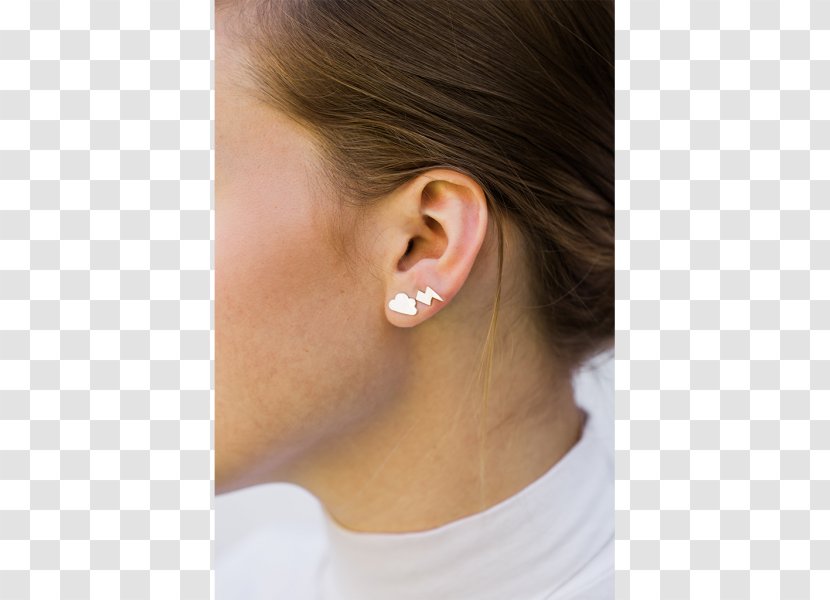 Earring Drama Gold Design Los Angeles - Jaw - Back Transparent PNG