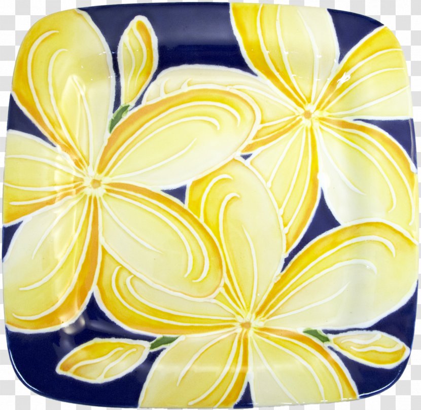 Platter Flower Petal Yellow Tableware - Symmetry - Plumeria Transparent PNG