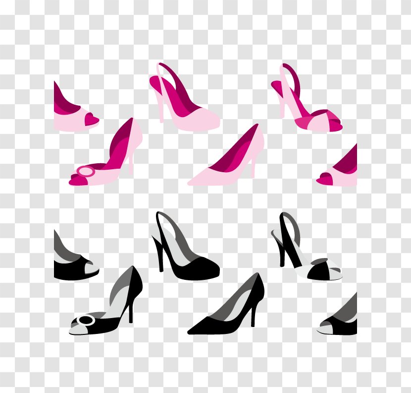 High-heeled Footwear Shoe Cartoon - Vector Elements Heels Shoes Transparent PNG