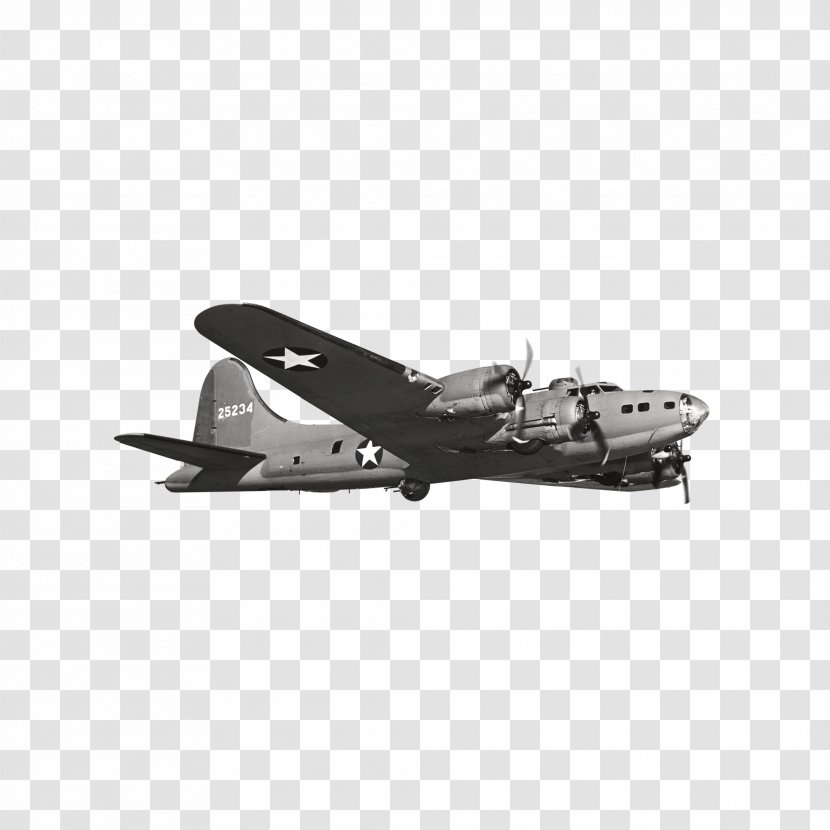 Boeing B-17 Flying Fortress Airplane Aircraft B-17E Bomber - Propeller Driven - War Plane Transparent PNG