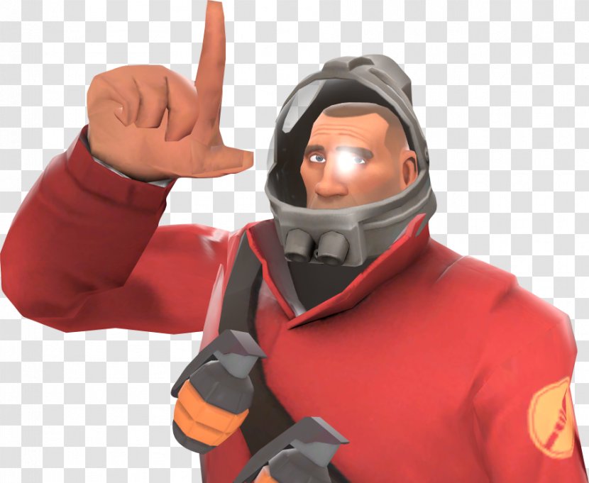 Team Fortress 2 Character Fiction Headgear Finger - Pixel Soldier Transparent PNG