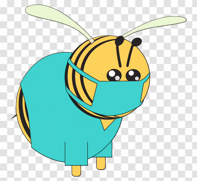 Honey Bee Bees Green Line Honey Transparent PNG