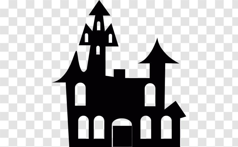 Haunted House YouTube Clip Art - Black And White Transparent PNG