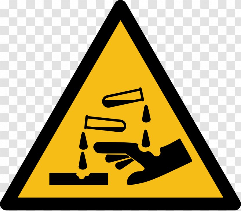 Corrosive Substance Hazard Symbol Hydrochloric Acid - Yellow - Hazardous Transparent PNG