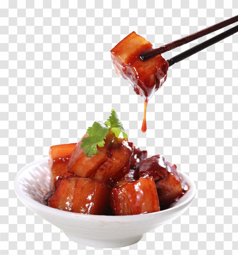Red Braised Pork Belly Chinese Cuisine Rou Jia Mo Meigan Cai Soy Sauce - Cooking - Oily Transparent PNG