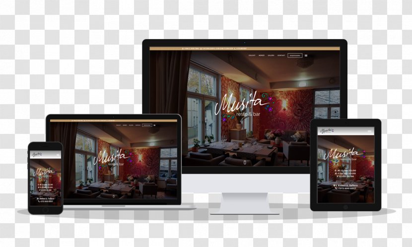 Restaurant Management Musu Résumé Responsive Web Design - Display Device Transparent PNG