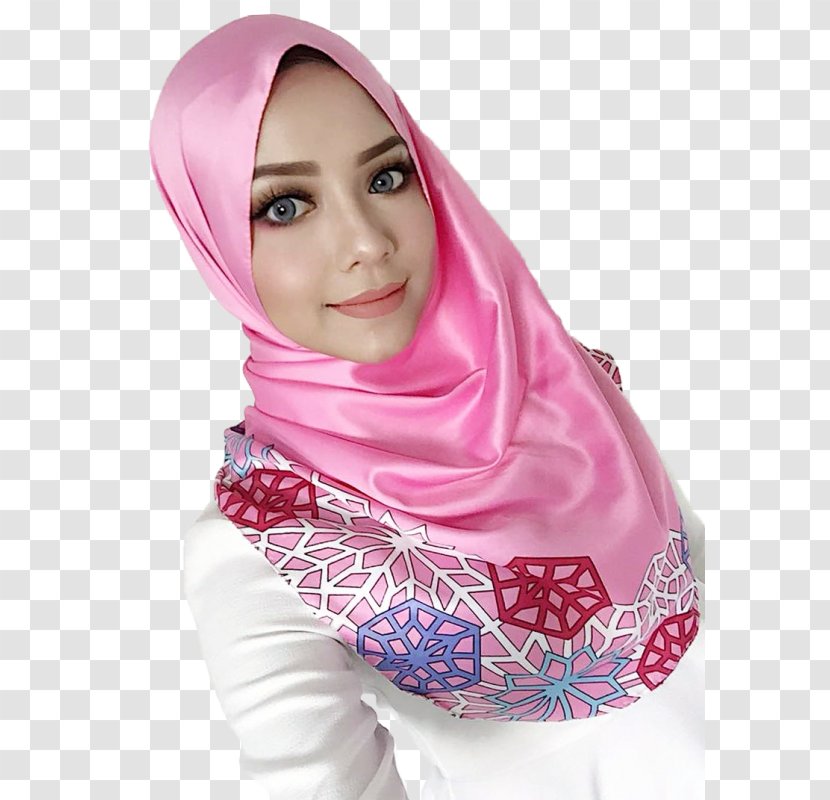 Scarf Shawl Textile Hijab Satin - Neck Transparent PNG