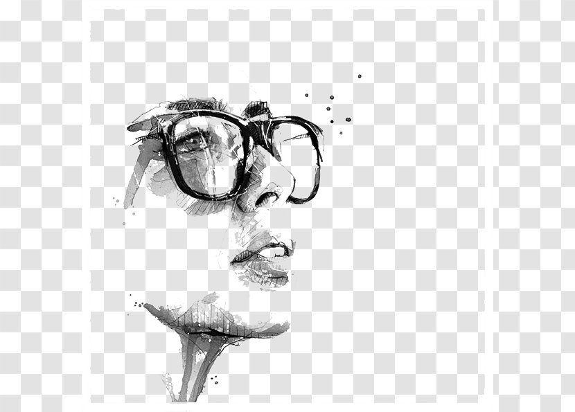 Portrait Painting Drawing Behance Illustration - France Black And White Illustrations Transparent PNG