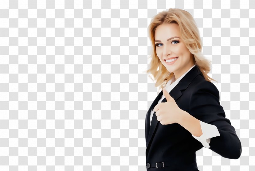 Blond Arm Outerwear Neck Businessperson - Gesture - Sleeve Jacket Transparent PNG