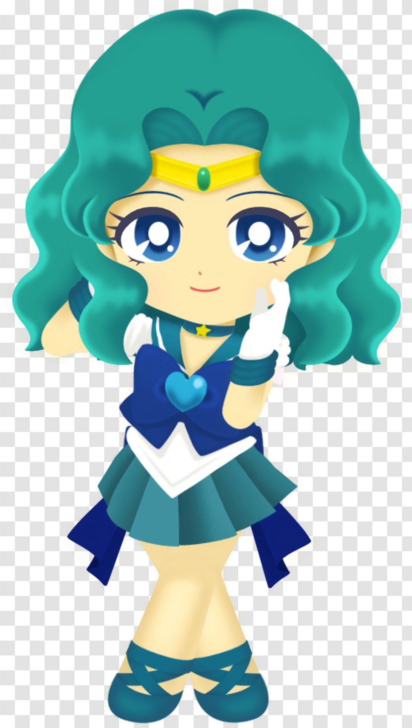 Sailor Neptune Uranus Saturn Chibiusa Moon - Watercolor Transparent PNG