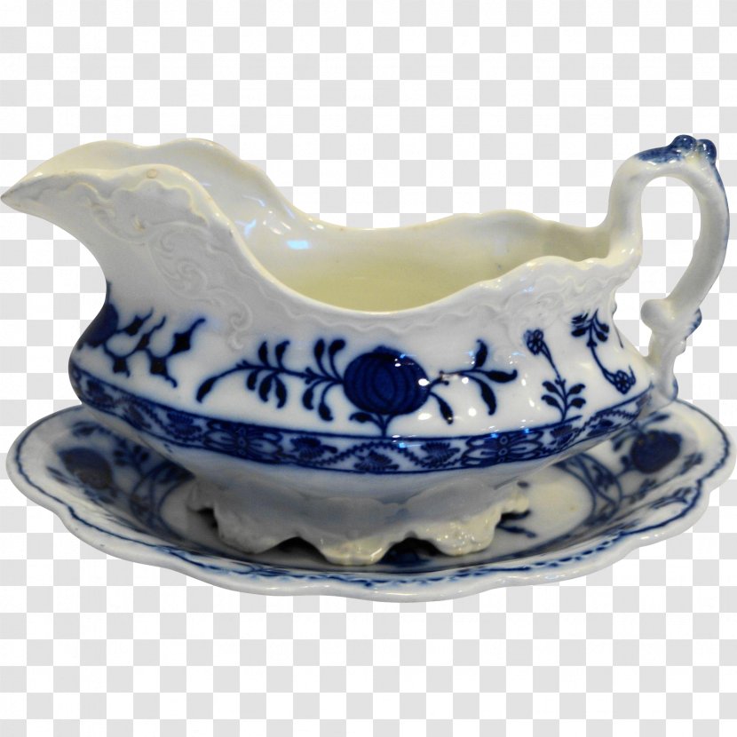 Ceramic Blue And White Pottery Saucer Gravy Boats Cobalt - Plate Transparent PNG