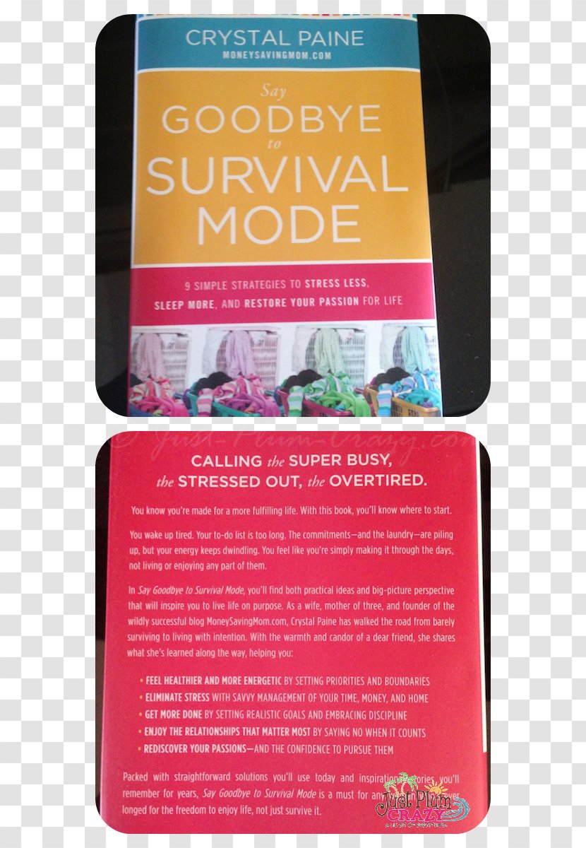 Say Goodbye To Survival Mode Stress Less, Sleep More Book Font - Money Gift Transparent PNG