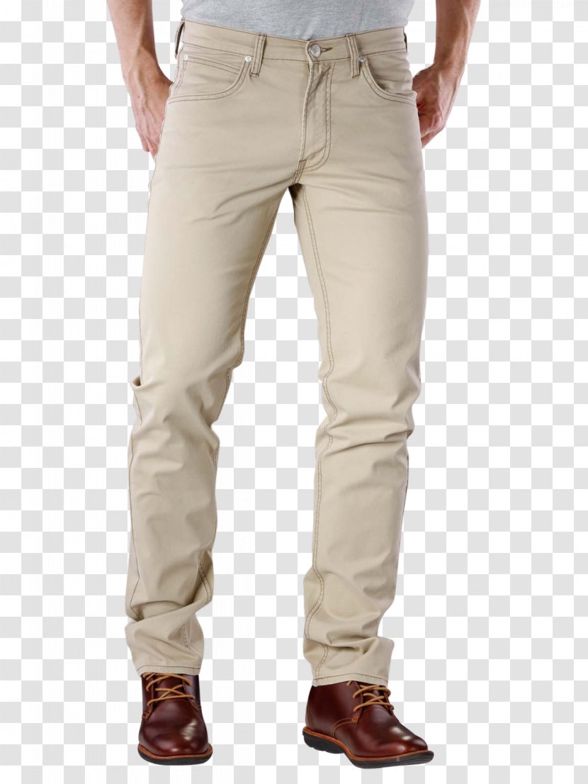 Jeans Pants Lee Denim Fashion - Beige Trousers Transparent PNG