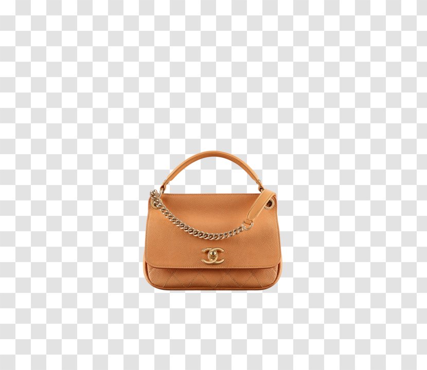Hobo Bag Chanel Calfskin Leather - Brown - Metal Material Transparent PNG
